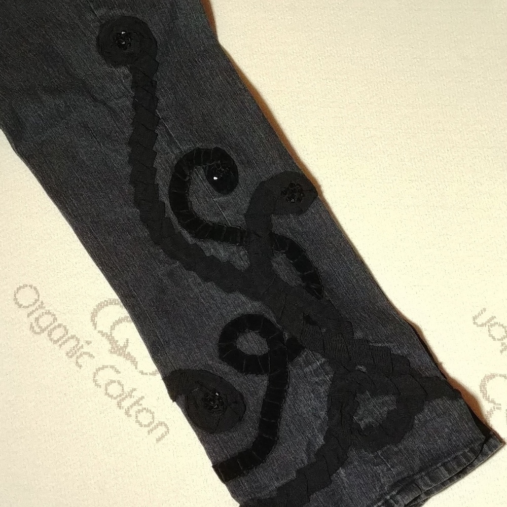 Applique Black Jeans by Denim 24/7® size 16W